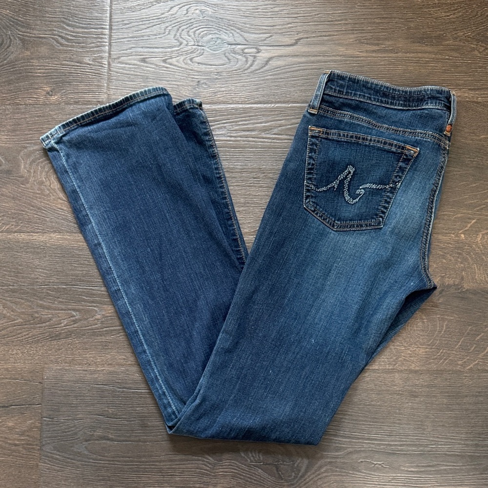 AG Women’s The Kiss Straight Leg Stylish Blue Women's Jeans Dark size 29R